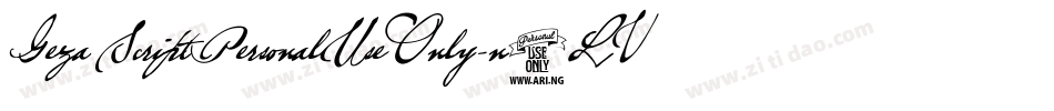 GezaScriptPersonalUseOnly-n9LV字体转换