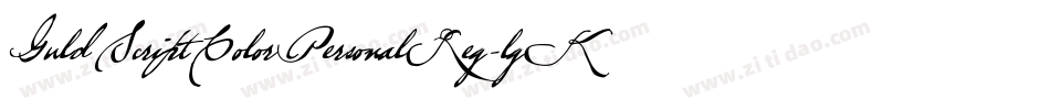 GuldScriptColorPersonalReg-lgKLD字体转换