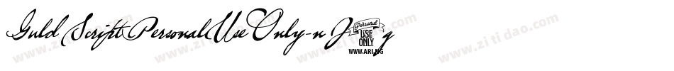 GuldScriptPersonalUseOnly-nJ2g字体转换