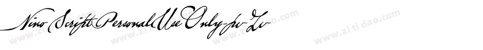 NinoScriptPersonalUseOnly-pvZv字体转换