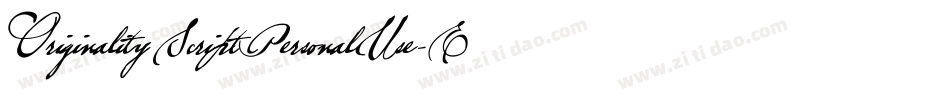 OriginalityScriptPersonalUse-Emqn字体转换