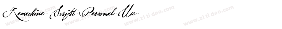 Remachine-Script-Personal-Use字体转换