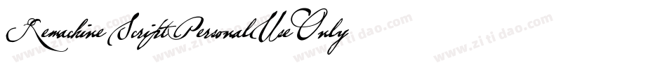 RemachineScriptPersonalUseOnly-yZL3字体转换