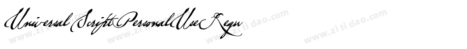 UniversalScriptPersonalUseRegular-zKMX字体转换 UniversalScriptPersonalUseRegular-zKMX字体转换