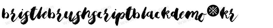BristleBrushScriptBlackDemo-KRRX字体转换