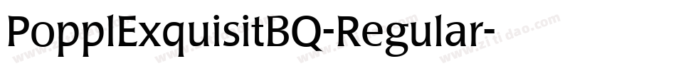 PopplExquisitBQ-Regular字体转换