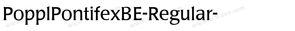 PopplPontifexBE-Regular字体转换