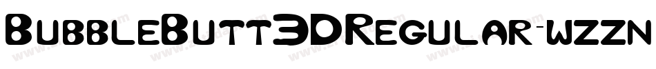 BubbleButt3DRegular-wzzn字体转换