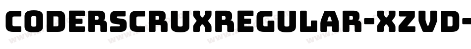 CodersCruxRegular-Xzvd字体转换