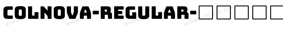 Colnova-Regular字体转换