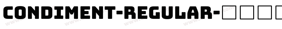 Condiment-Regular字体转换