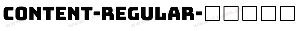 Content-Regular字体转换