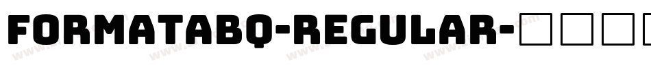 FormataBQ-Regular字体转换