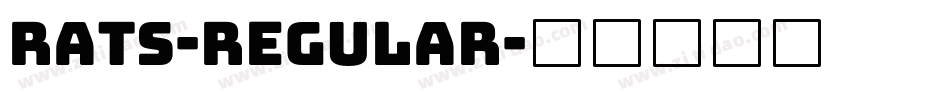 Rats-Regular字体转换