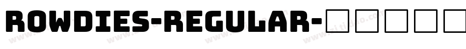 Rowdies-Regular字体转换