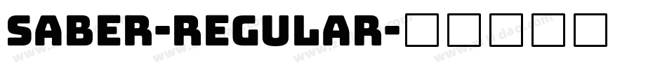Saber-Regular字体转换