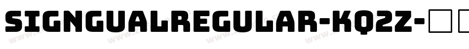 SigngualRegular-Kq2Z字体转换