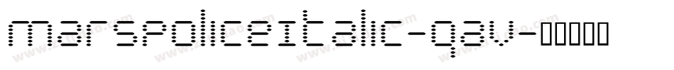 MarsPoliceItalic-qaV字体转换