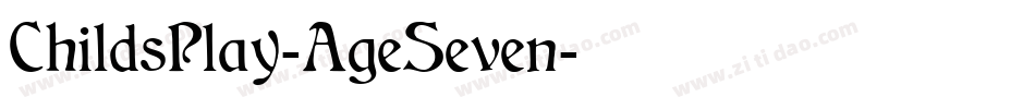 ChildsPlay-AgeSeven字体转换