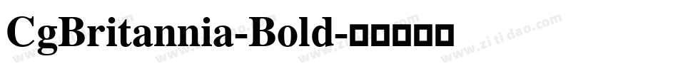 CgBritannia-Bold字体转换