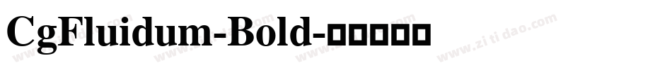 CgFluidum-Bold字体转换