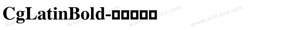 CgLatinBold字体转换