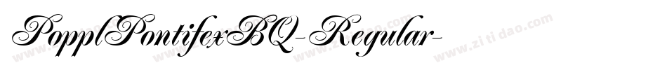 PopplPontifexBQ-Regular字体转换
