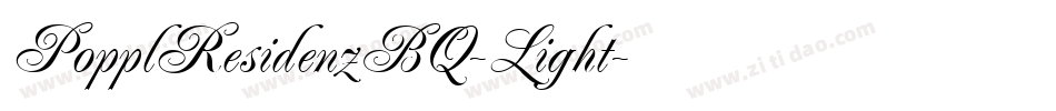 PopplResidenzBQ-Light字体转换
