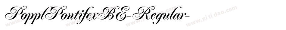 PopplPontifexBE-Regular字体转换