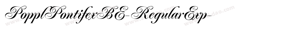 PopplPontifexBE-RegularExp字体转换
