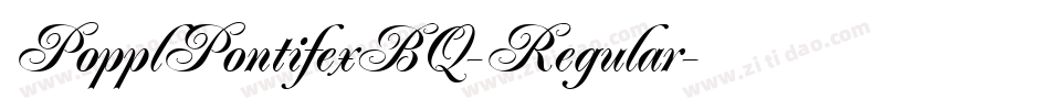 PopplPontifexBQ-Regular字体转换