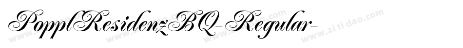 PopplResidenzBQ-Regular字体转换