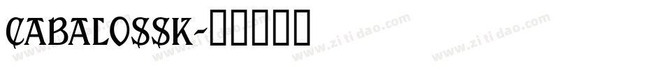 CabaloSSK字体转换