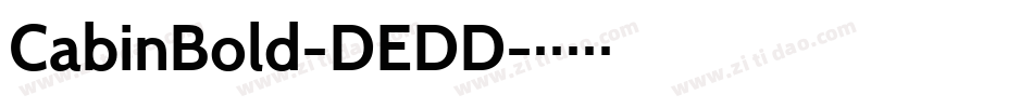 CabinBold-DEDD字体转换