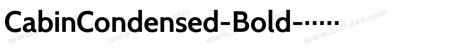 CabinCondensed-Bold字体转换