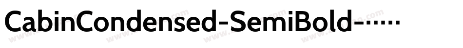 CabinCondensed-SemiBold字体转换