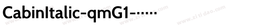 CabinItalic-qmG1字体转换