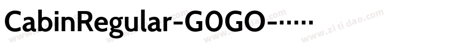 CabinRegular-G0GO字体转换