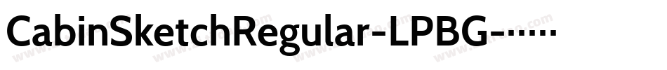 CabinSketchRegular-LPBG字体转换