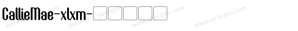 CallieMae-xlxm字体转换