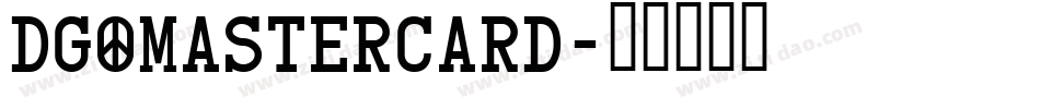 DG_MasterCard字体转换