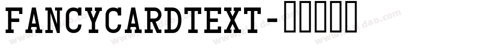 FancyCardText字体转换