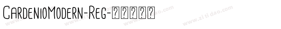 CardenioModern-Reg字体转换