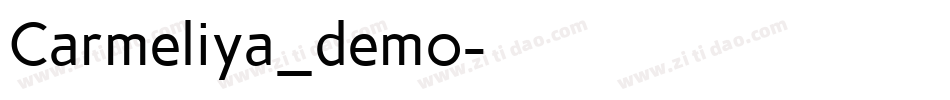 Carmeliya_demo字体转换