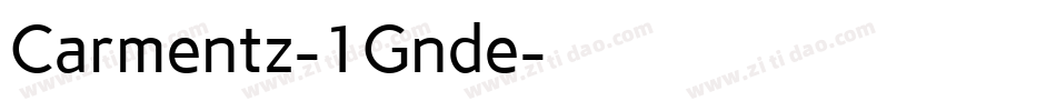 Carmentz-1Gnde字体转换