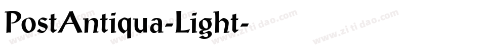 PostAntiqua-Light字体转换