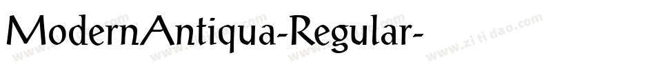ModernAntiqua-Regular字体转换