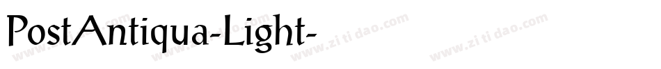 PostAntiqua-Light字体转换