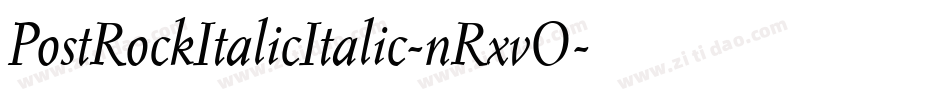 PostRockItalicItalic-nRxvO字体转换