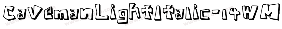 CavemanLightItalic-14wM字体转换